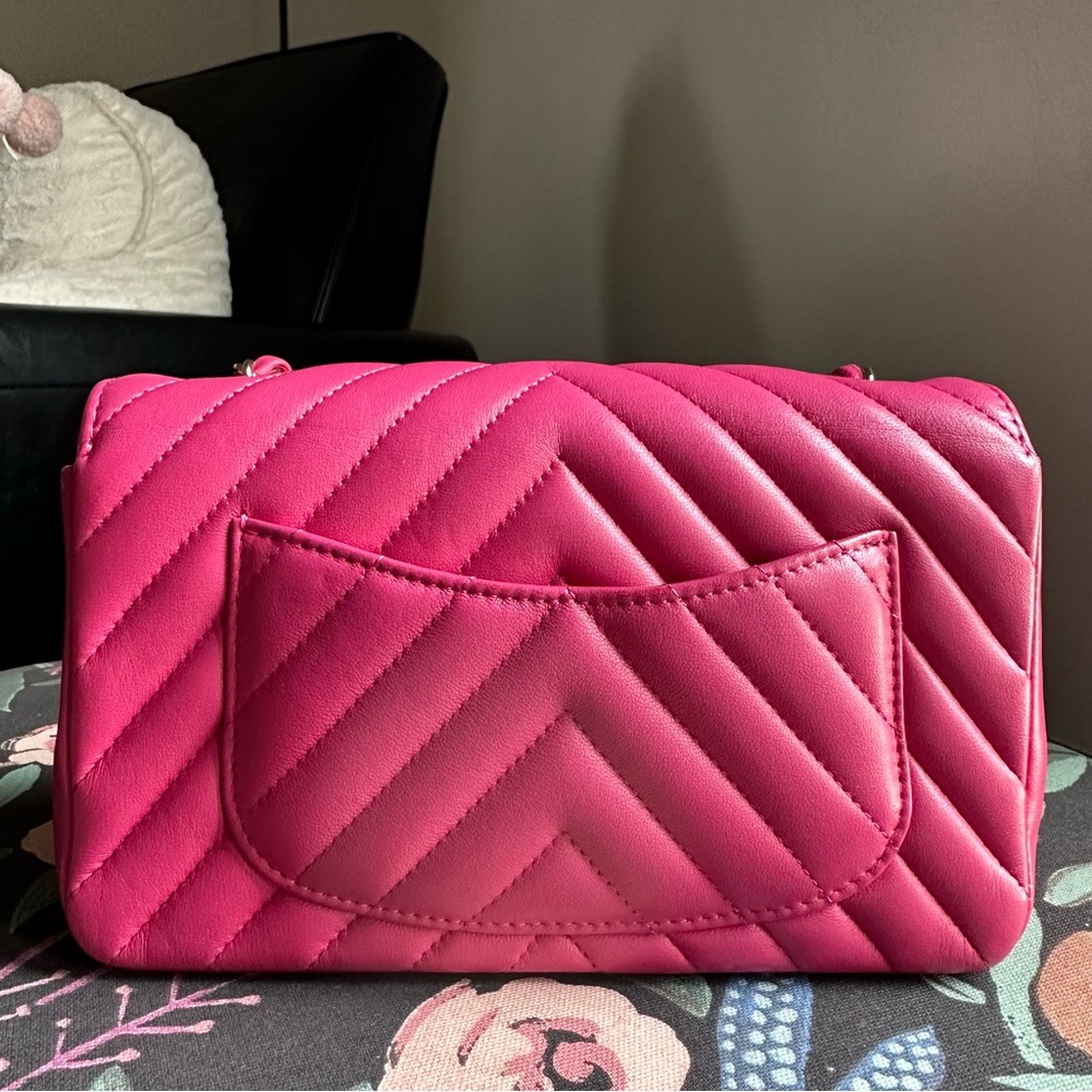 Authentic Chanel Mini Rectangular Chevron Bag In … - image 2